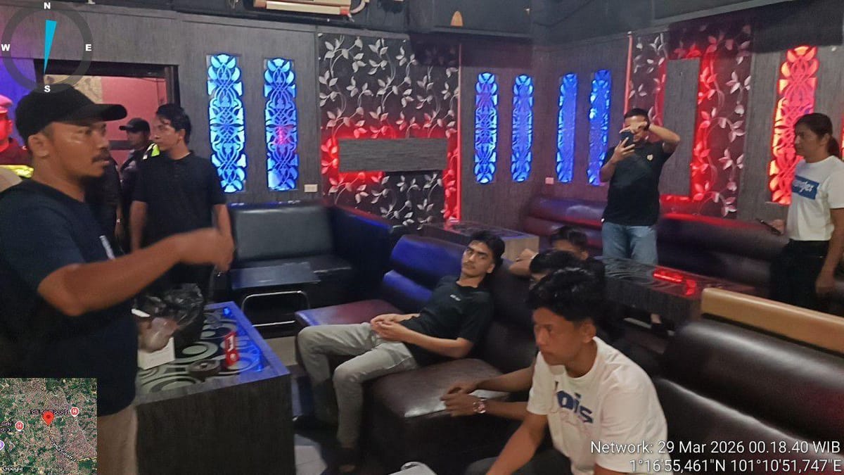 Razia THM di Mandau Duri, Dua KTV Disasar, 7 orang Positif Amfetamin