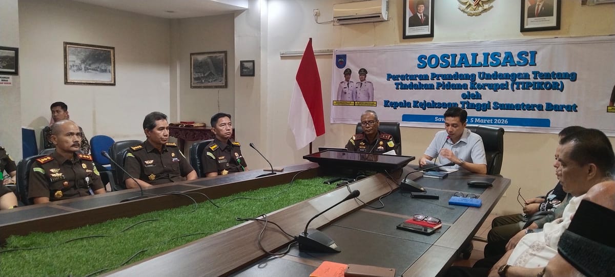 Kajati Sumbar Sosialisasikan Pencegahan Tipikor di Sawahlunto, Pejabat Pemko hingga Kepala Desa Ditekankan Perkuat Integritas