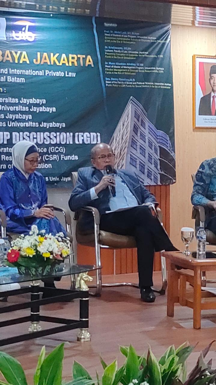 Soroti Penyelewengan Dana CSR, Universitas Jayabaya Gelar FGD Internasional Bahas Penguatan Tata Kelola