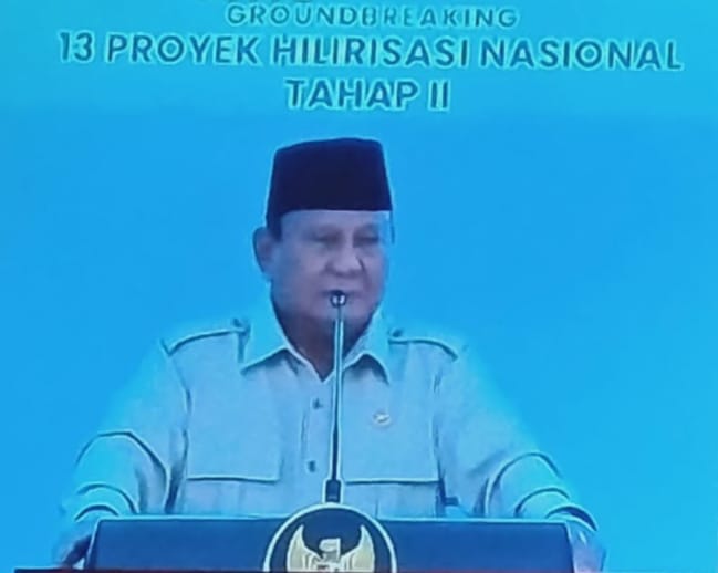 Presiden Prabowo Subianto Siang ini Meresmikan Dimulainya  Ground Breaking 13 Proyek Nasional.
