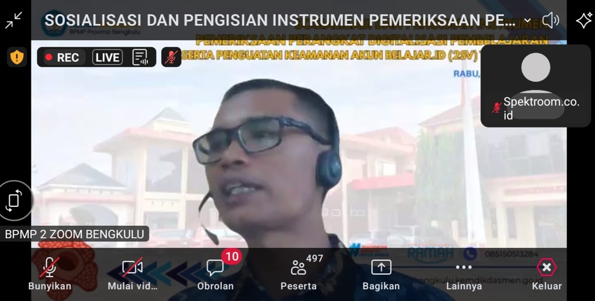 Sosialisasi dan Pengisian Instrumen Pemeriksaan Perangkat Digitalisasi Pembelajaran