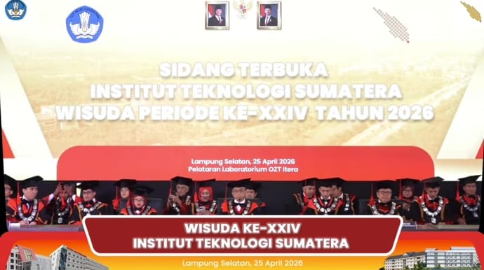 Wisuda Ke 24, ITERA Lampung Selatan Mewisuda 1.288 Program Sarjana & Program Magister