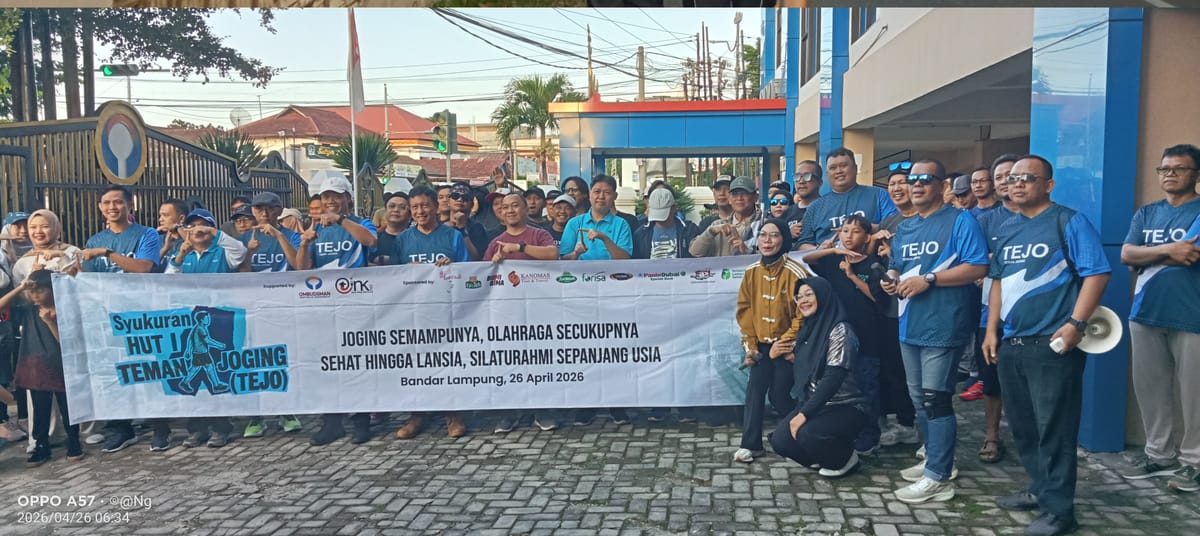 Rayakan Ulang Tahun Ke-I, Tejo Bandarlampung Gelar Joging Bersama
