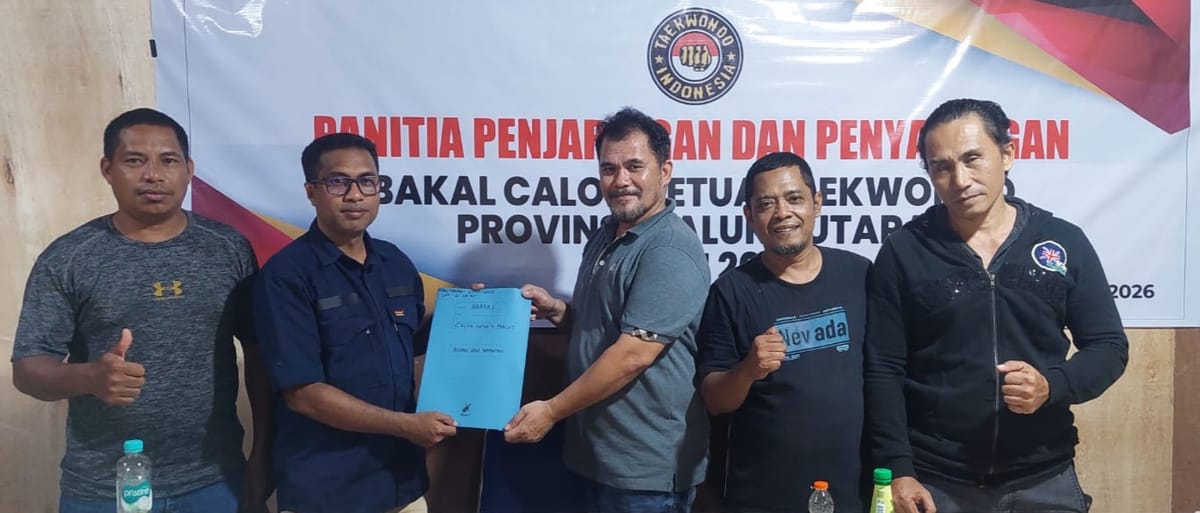 Asadul Usud Boyratan Resmi Mendaftar Sebaga Balon Ketum Taekwondo Maluku Utara