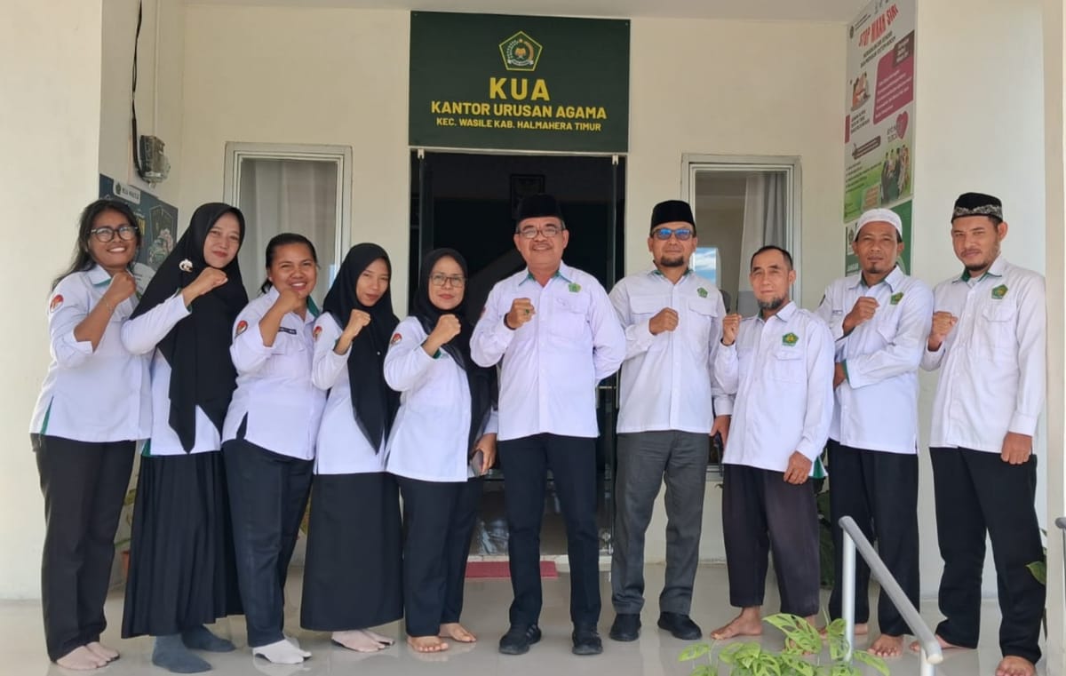 Perkuat Kualitas Layanan Keagamaan, Kakan Kemenag Haltim Monitoring KUA Wasile dan Wasile Timur