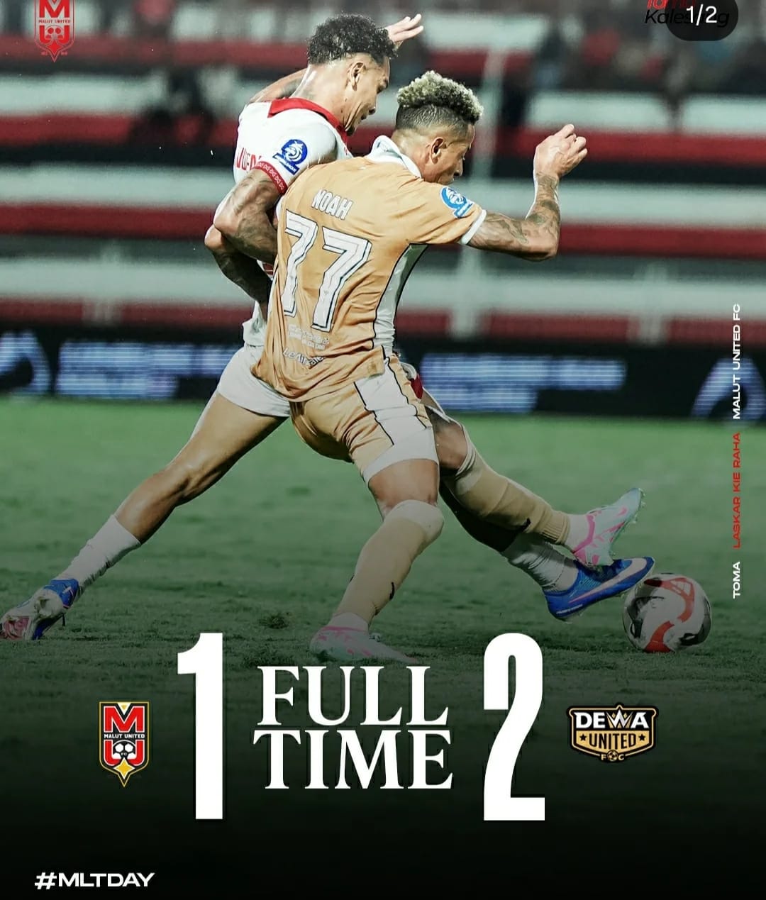 Malut United Gagal Raih Poin  di Stadion Gelora Kie Raha, Tumbang dari Dewa United