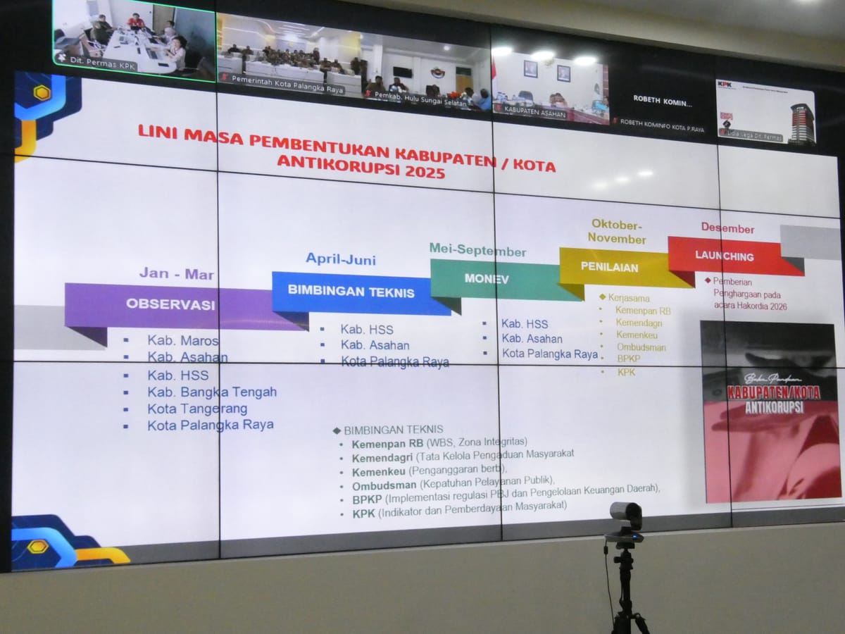 Palangka Raya Tembus Tiga Besar Kota Antikorupsi 2026, Fairid: Bukan Sekadar Predikat, Ini Budaya