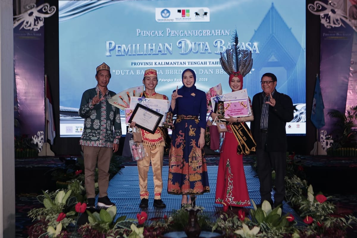Mahkota Duta Bahasa Kalteng 2026 Diraih Generasi Muda Berprestasi