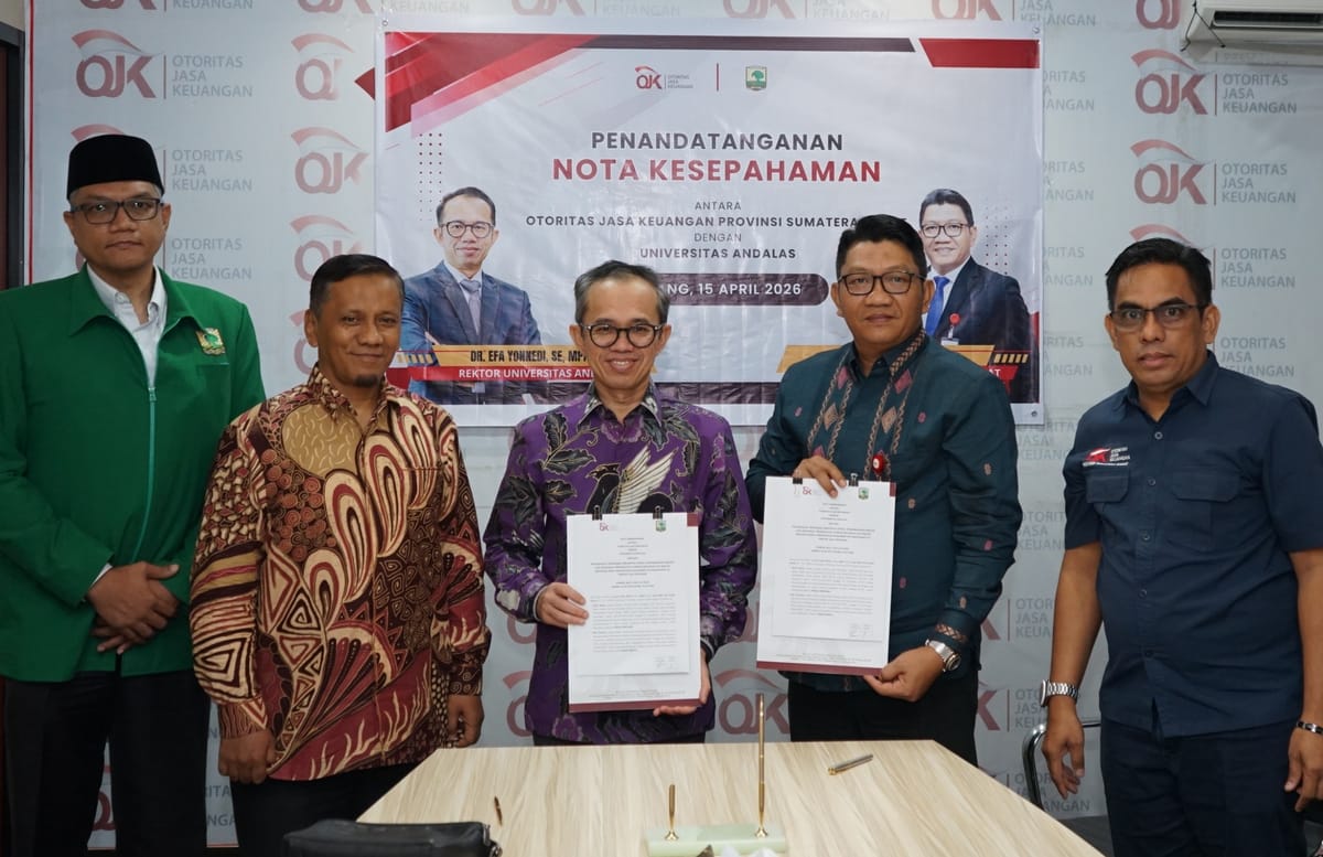 OJK Provinsi Sumatera Barat Tanda Tangani Nota Kesepahaman