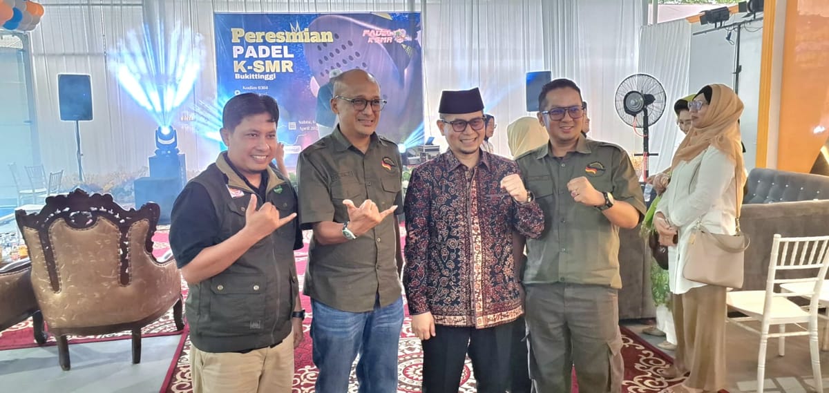 Makodim 0304/Agam Apresiasi Lapangan Padel SMR Bukittinggi Bertaraf Nasional