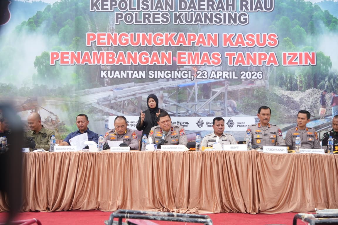 Penanganan Aktifitas Penambangan Emas Tanpa Izin (PETI) di Kuansing: Polda Riau "Tidak Ada Kompromi, Zero PETI"
