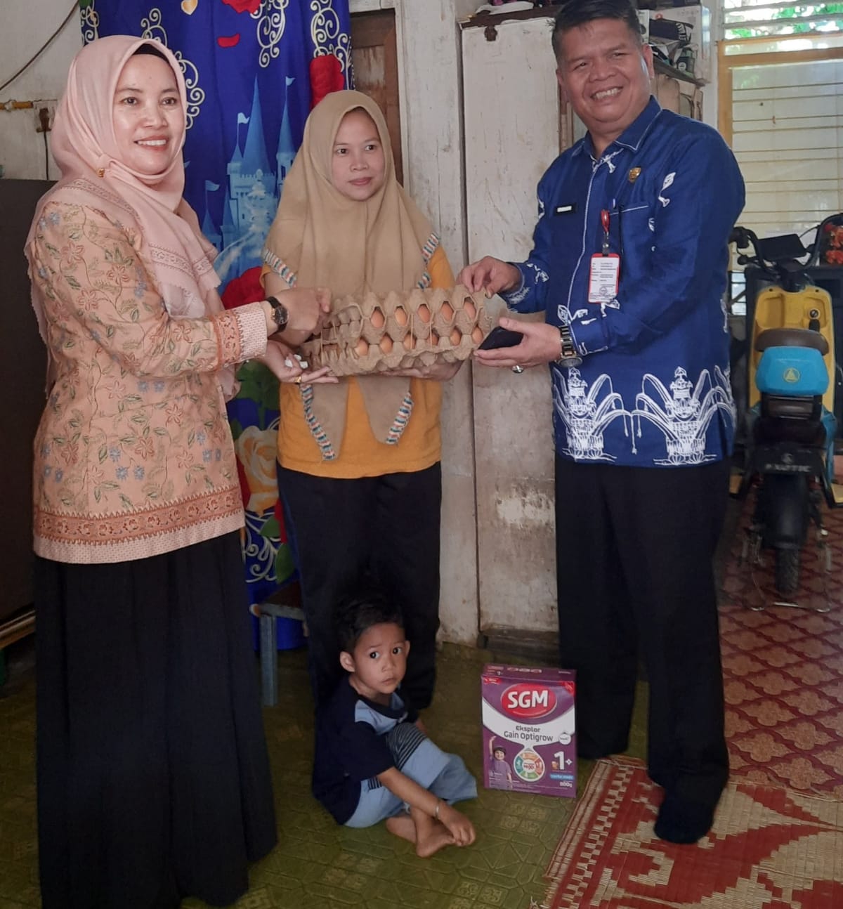 BKPP Kuansing Gerak Cepat, Salurkan Bantuan Untuk Anak Diduga Stunting di Tanjung Simandolak