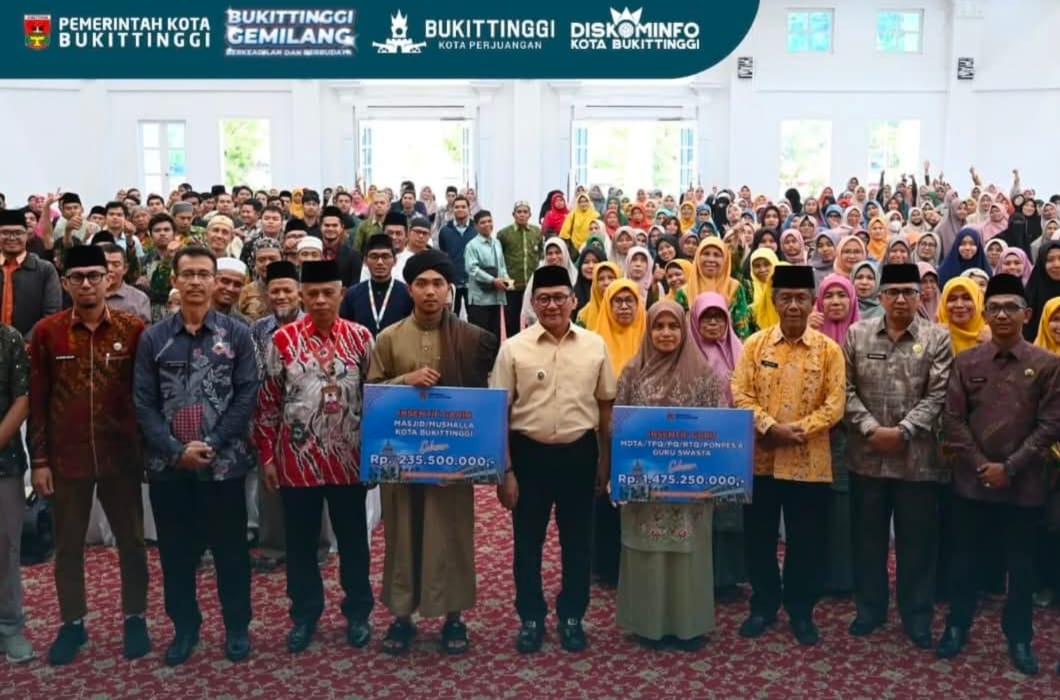 Pemko Bukittinggi Salurkan Insentif Guru Keagamaan dan Garin Triwulan I Tahun 2026