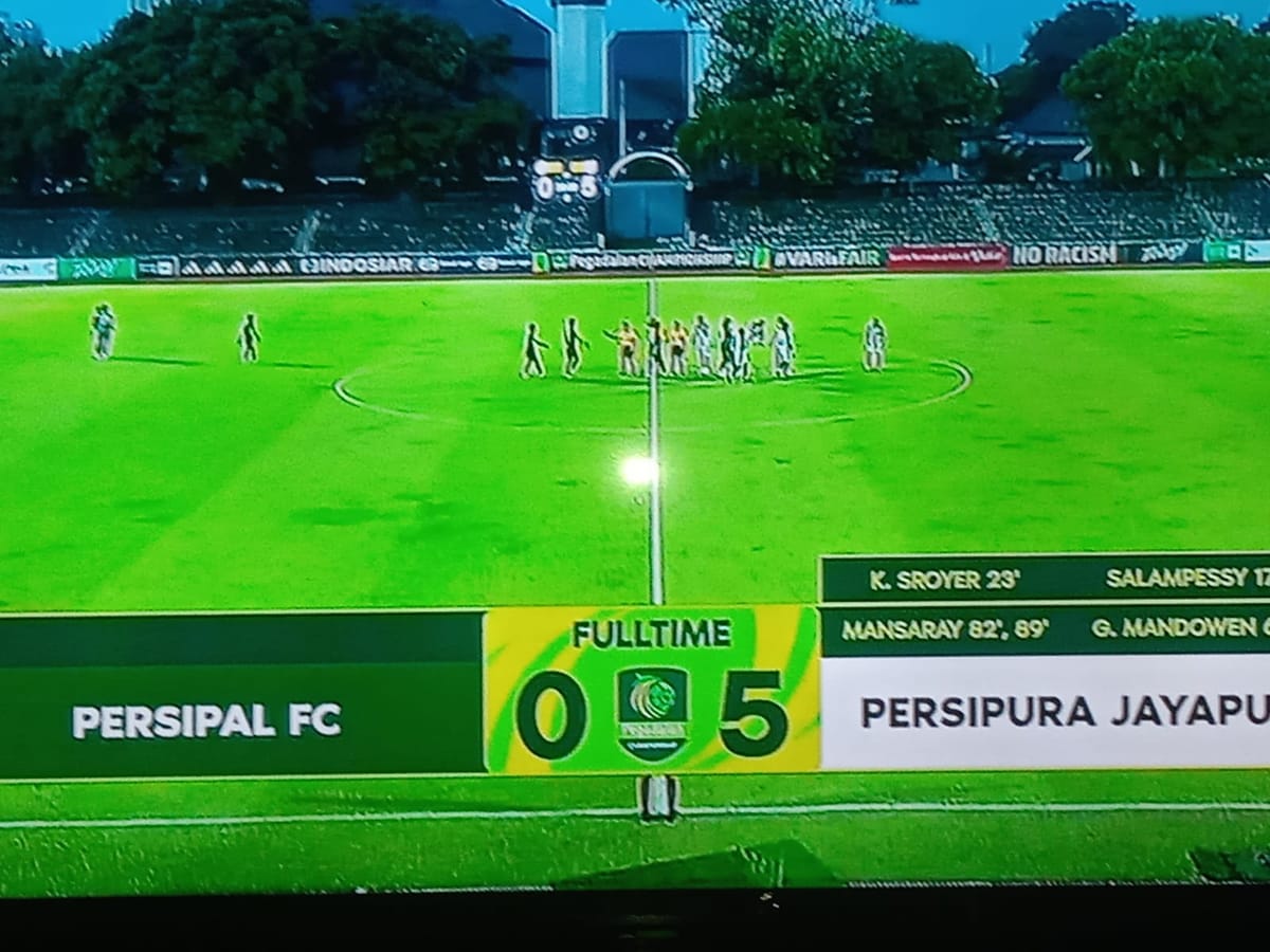 Menang 5-0 dari Persipal, Persipura Posisi Kedua Klasemen Sementara Wilayah Timur