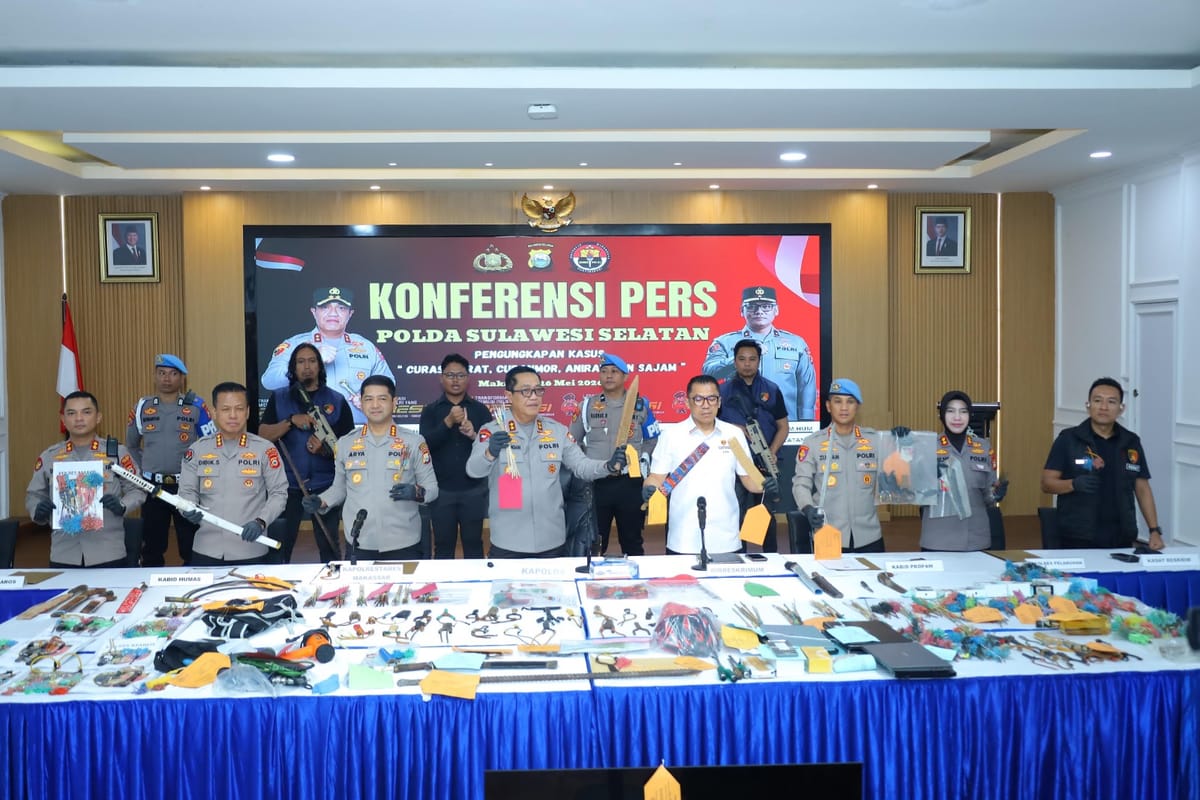 Panah Berterbangan, Geng Motor Digilas ! Polda Sulsel Sapu Bersih 176 Pelaku Kejahatan Jalanan