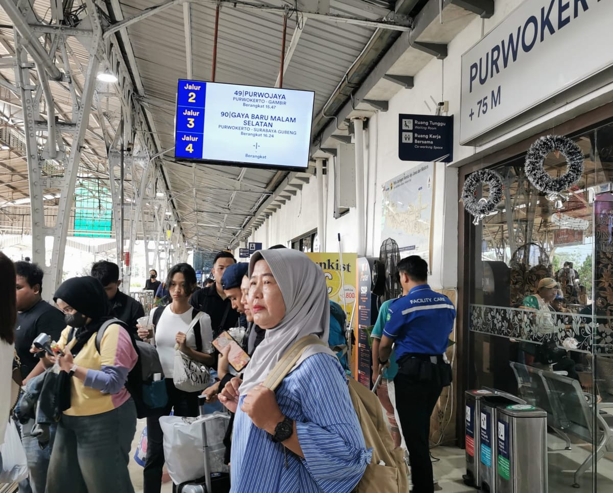 Mobilitas Penumpang KA Daop 5 Purwokerto Naik Tajam saat Libur May Day 2026