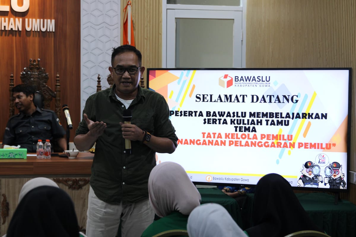 Bawaslu Gowa dan Bawaslu Sulsel ajak Mahasiswa UIN Alauddin perkuat kesadaran politik lewat kuliah tamu kepemiluan