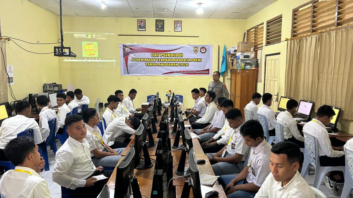 Terapkan Prinsip BETAH, 456 Calon Bintara Polri di Polda Maluku Dinyatakan Lulus Uji Psikologi