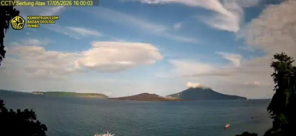 Aktivitas Gunung Anak Krakatau di Kabupaten Lampung Selatan Masih  Pada Level II (Waspada)