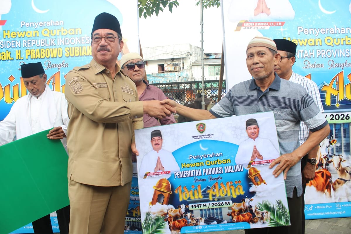 Pemprov Maluku dan Presiden RI Salurkan 143 Hewan Kurban untuk Idul Adha 2026
