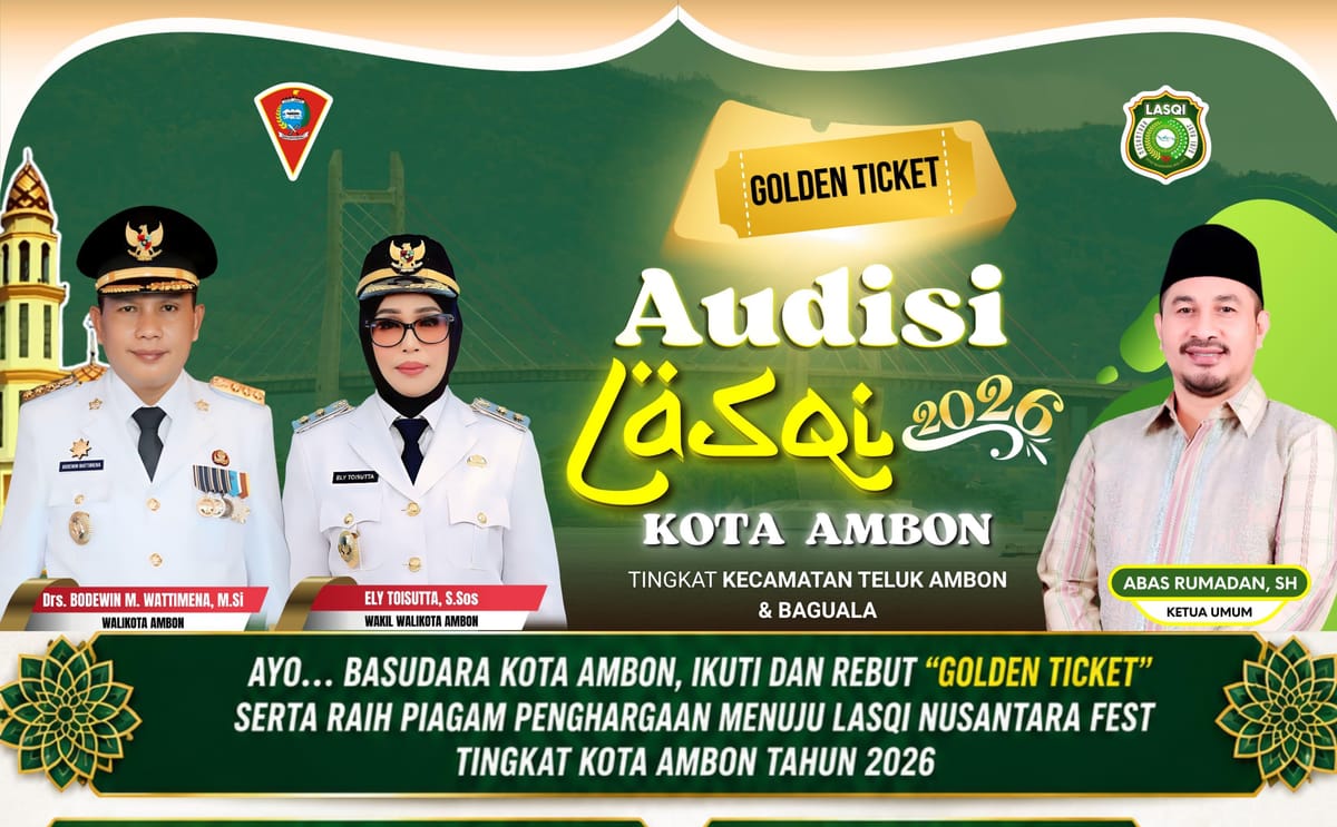 Rebut Golden Ticket, Pemkot Ambon dan LASQI Buka Audisi Talenta Religi 2026