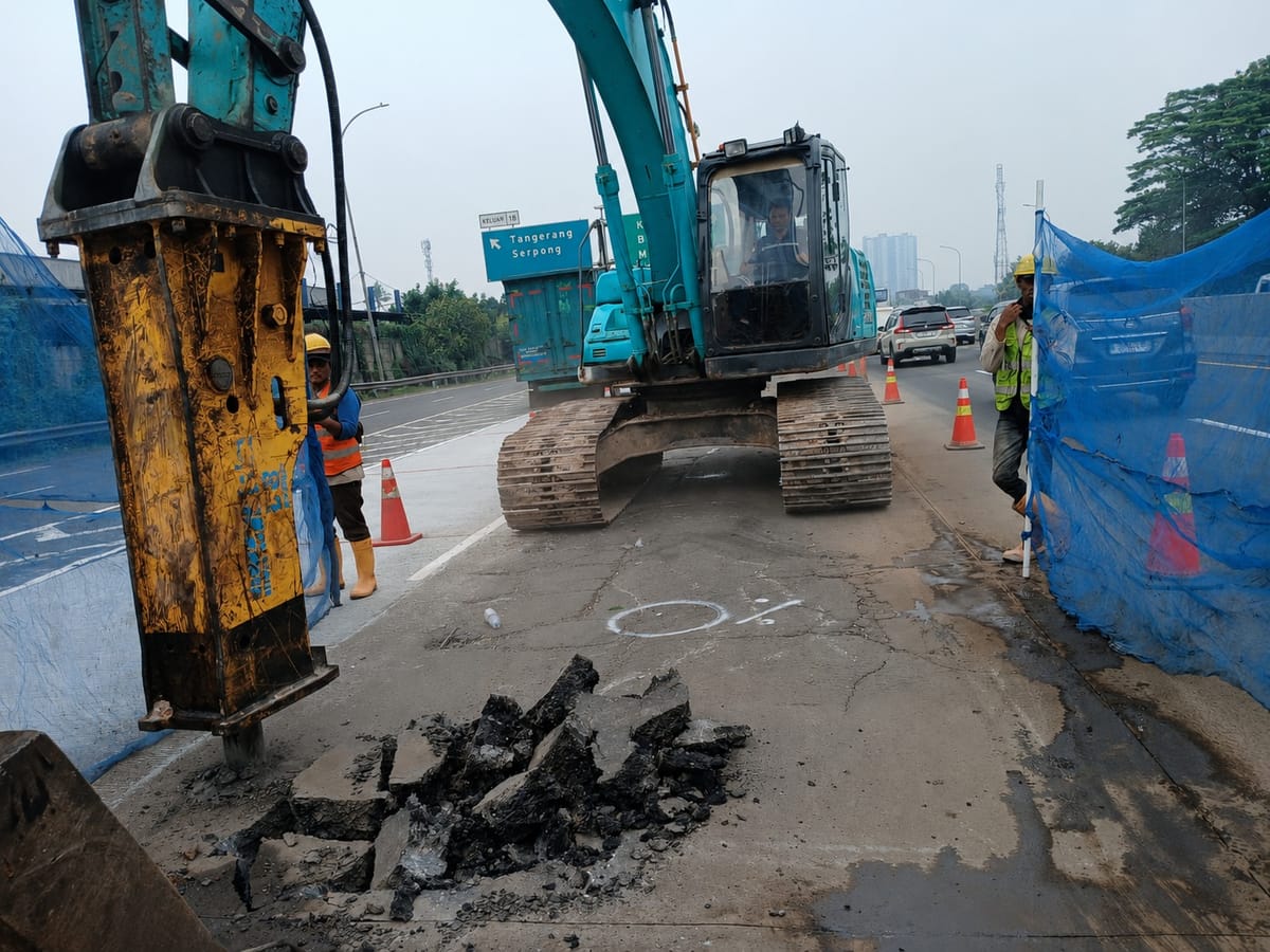 Penuhi Pelayanan Konsumen Jasamarga Lakukan Pemeliharaan Ruas Tol Jakarta-Tangerang