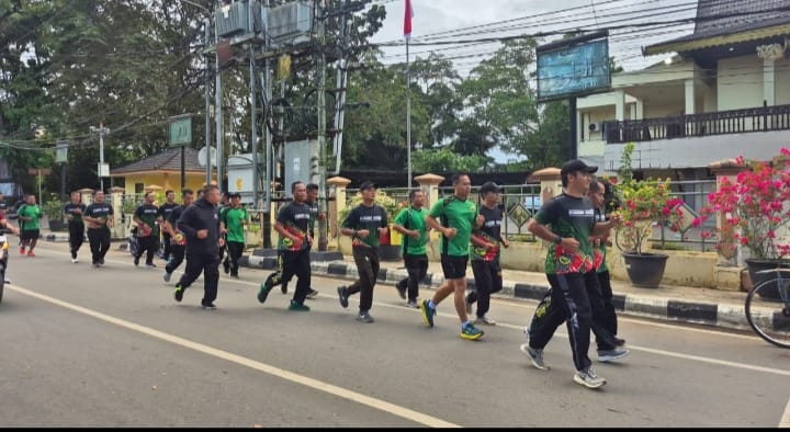 Bina Fisik Prajurit, Kodim 1002/HST Rutin Gelar Olahraga Lari