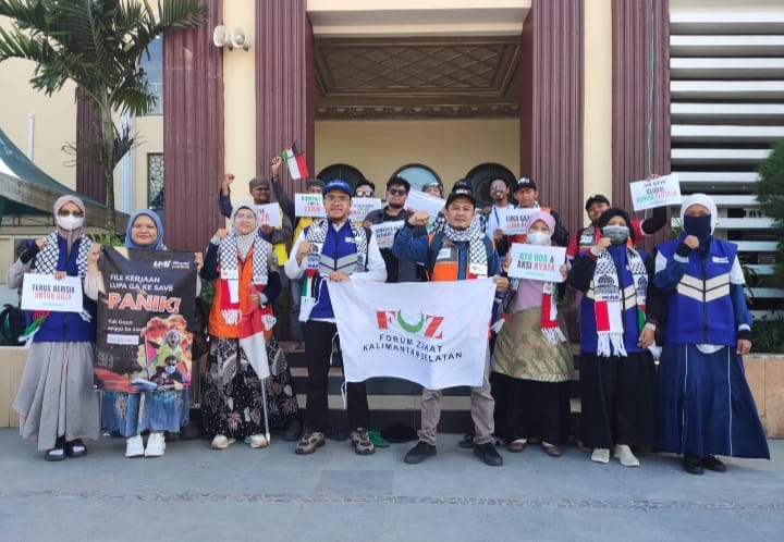 Aksi “Berisik Untuk GLOBAL SUMUD FLOTILLA” Oleh Forum Zakat Kalimantan Selatan