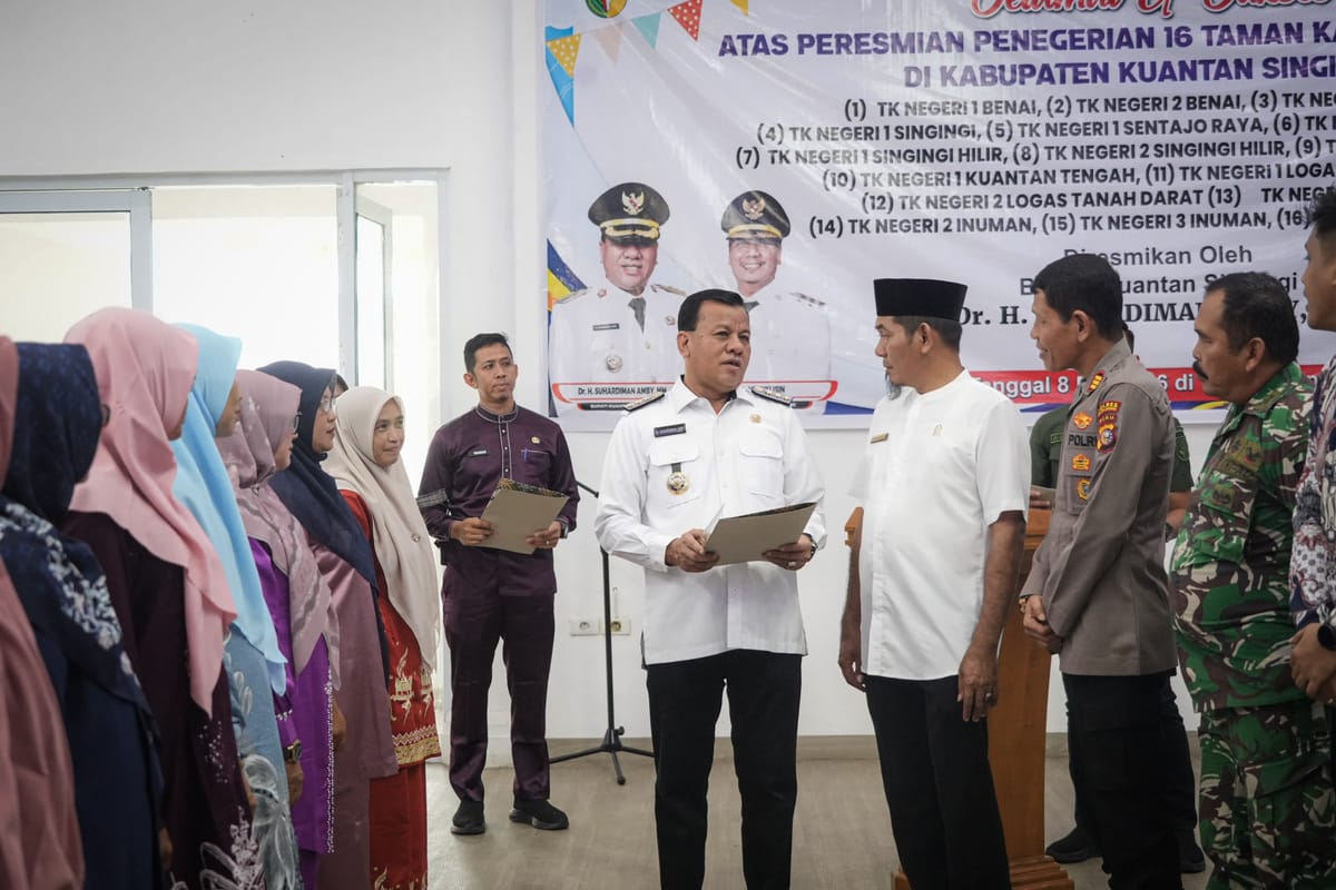 Pendidikan Anak Usia Dini Pondasi Penting Membentuk Generasi Muda Masa Depan, Bupati Kuansing Negerikan 16 TK