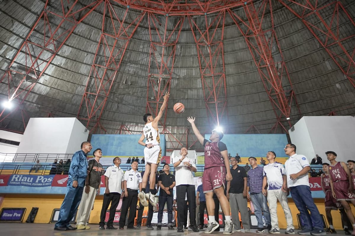 Kejuaraan Riau Pos Honda School Basket Ball League (HSBL) Resmi Pertandingkan di Kuansing