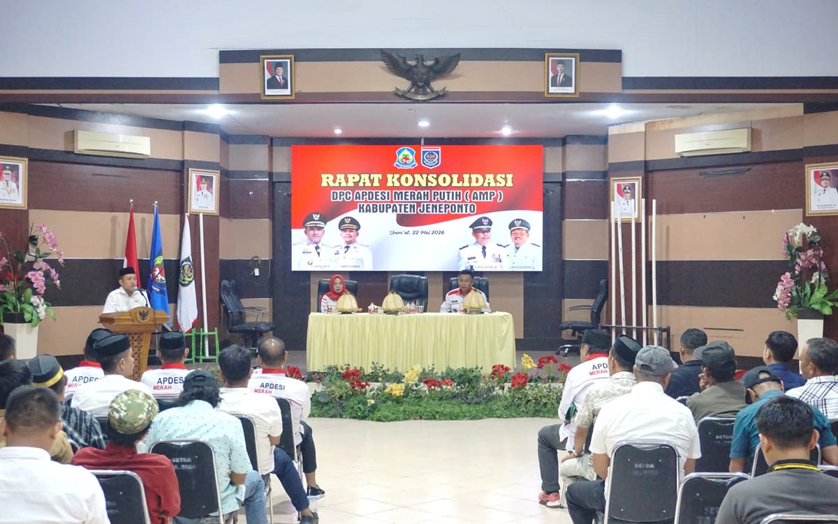 Bupati Jeneponto Dorong Sinergi APDESI Merah Putih dalam Konsolidasi DPC Tingkat Kabupaten