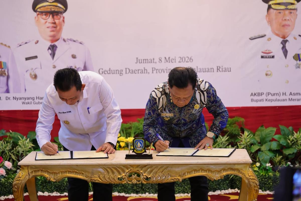 Pemprov Kepri dan Pemkab Meranti Teken MoU Perkuat Pelayanan Publik Hingga Hilirisasi Kelapa dan Sagu