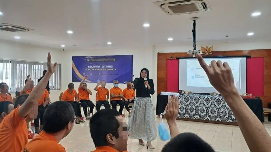 Rutan Surabaya Bersama Plato Foundation, Beri Psikoedukasi bagi WBP Kasus “Siwalan Party”