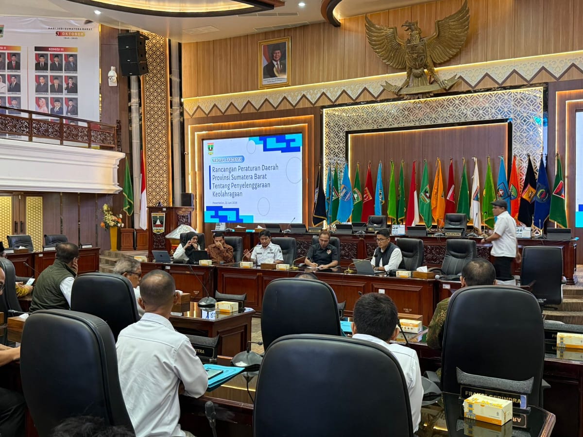 DPRD Sumbar Susun Ranperda Keolahragaan, KONI Dorong Digitalisasi Data dan Kesejahteraan Atlet