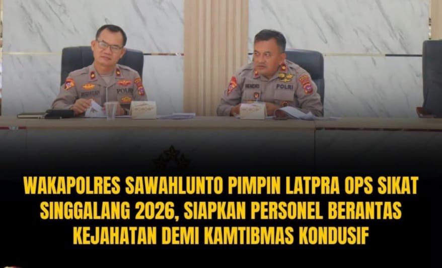 Polres Sawahlunto Matangkan Operasi Sikat Singgalang 2026, Wakapolres Tekankan Profesionalisme Personel