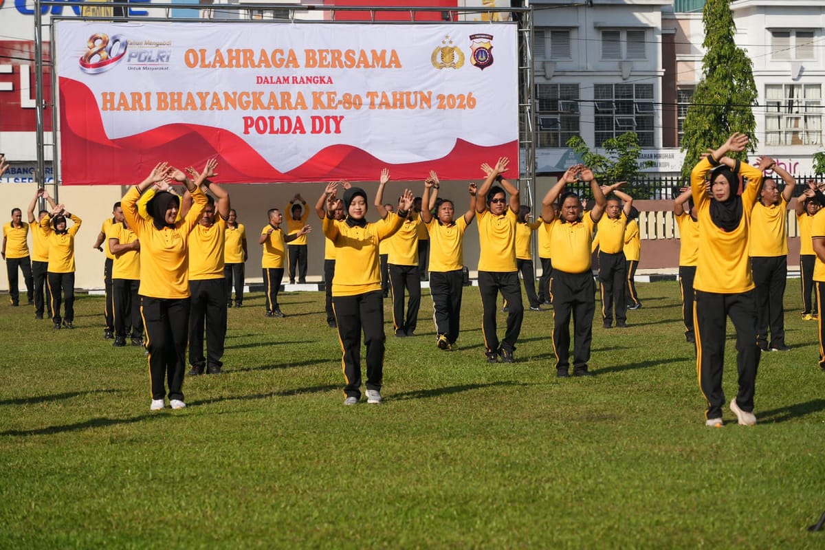 Sambut Hari Bhayangkara ke-80, Polda DIY Gelar Olahraga Bersama
