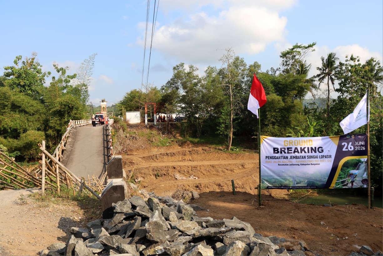 Pembangunan Jembatan Lopasir Dimulai, Akses Adisara-Karanglewas Ditargetkan Pulih Akhir 2026
