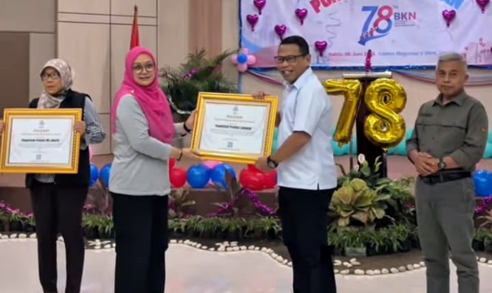 Pemprov Lampung Raih Penghargaan Adhi Manawa Nugraha Madya dari BKN