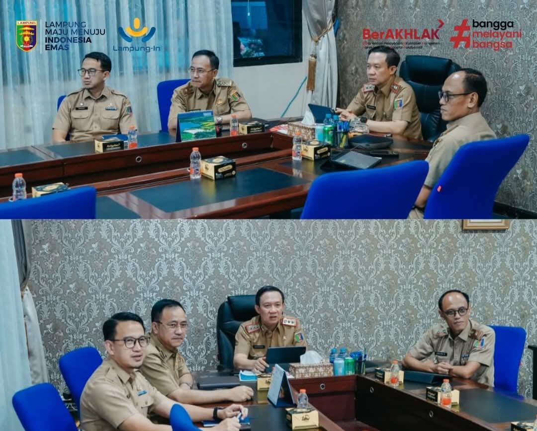 Pemprov Lampung Ikuti Secara Virtual RDP & RDPU Komisi II DPR RI, Dipimpin Sekdaprov Lampung Marindo