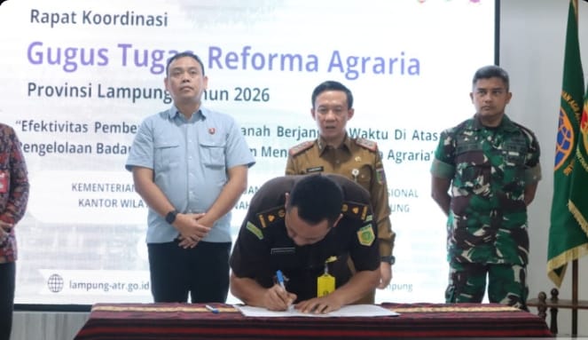 Rakor GTRA Provinsi Lampung, Tingkatkan Sinergi, Percepat Penyelesaian Konflik Agraria