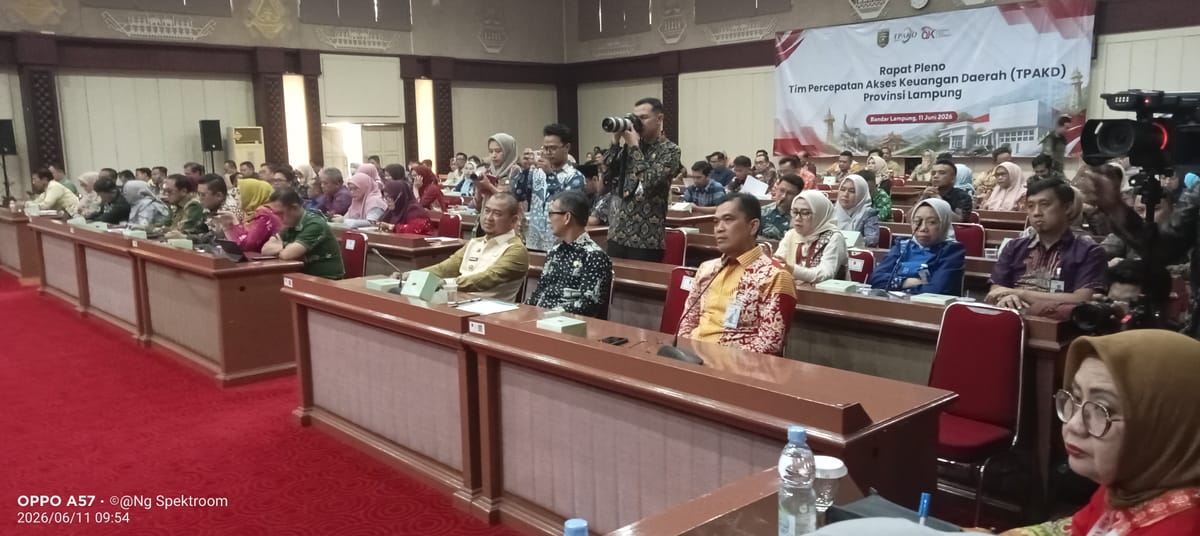 Wagub Jihan Buka Rapat Pleno TPKAD Kab/Kota se Provinsi Lampung, Dekatkan Akses Keuangan Kepada Masyarakat