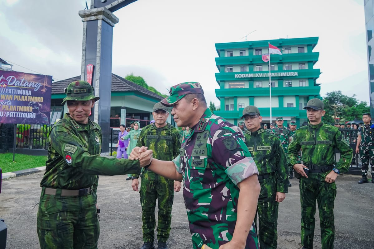 Pangdam XV/Pattimura Sambut Kunjungan Strategis Pangkogabwilhan III, Matangkan Kesiapan Wilayah Timur