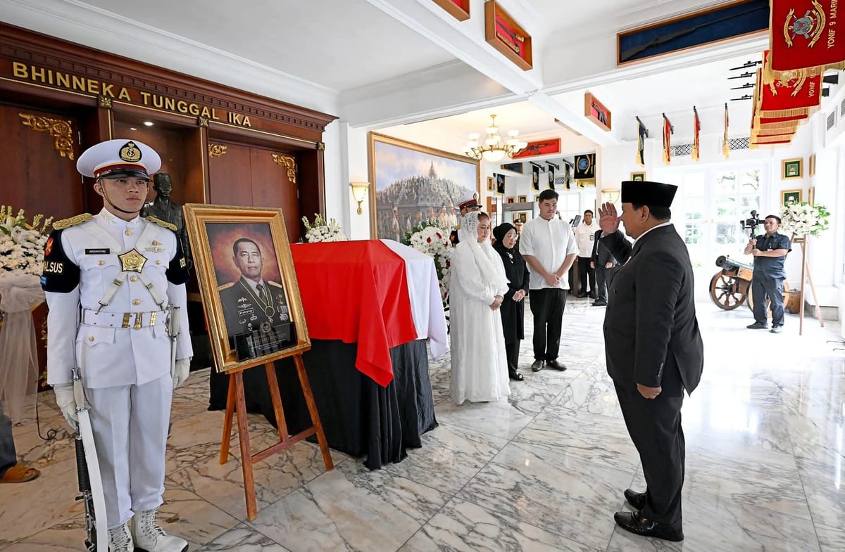 Presiden Prabowo Subianto Menghadiri Upacara Persemayaman dan Pelepasan Jenazah Jenderal TNI (Purn) Ryamizard Ryacudu