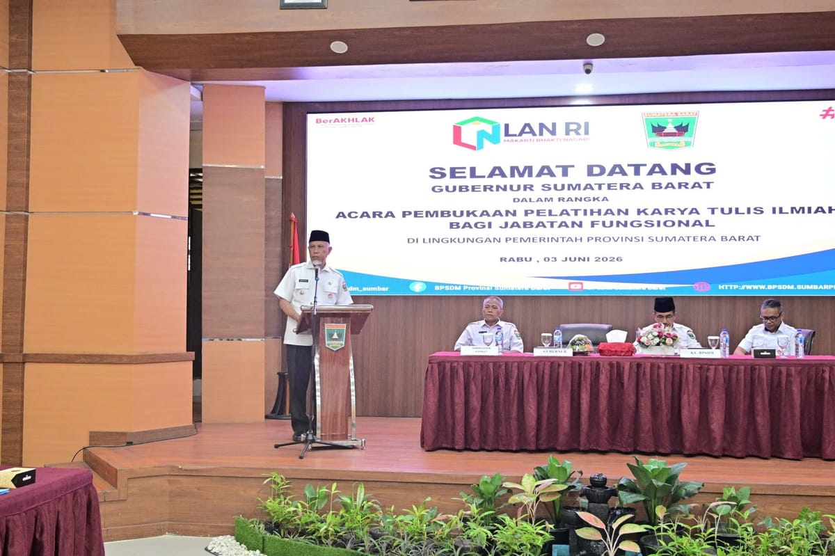 Gubernur Sumbar Mahyeldi Dorong ASN Bangun Budaya Menulis dan Berpikir Ilmiah