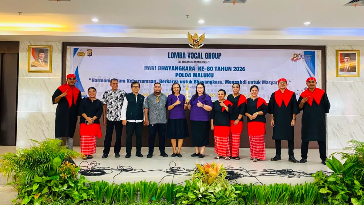 Lomba Vocal Group Polda Maluku Gaungkan Harmoni, Menangkan Semangat Persatuan di Hari Bhayangkara ke-80