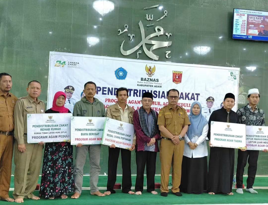 BAZNAS Agam Salurkan Zakat melalui Lima Program Unggulan