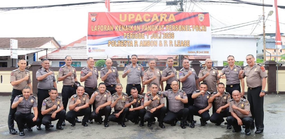 Sebanyak 127 Personel Naik Pangkat Jelang Hari Bhayangkara ke-80, Kapolresta Ambon: Tingkatkan Profesionalisme dan Pengabdian