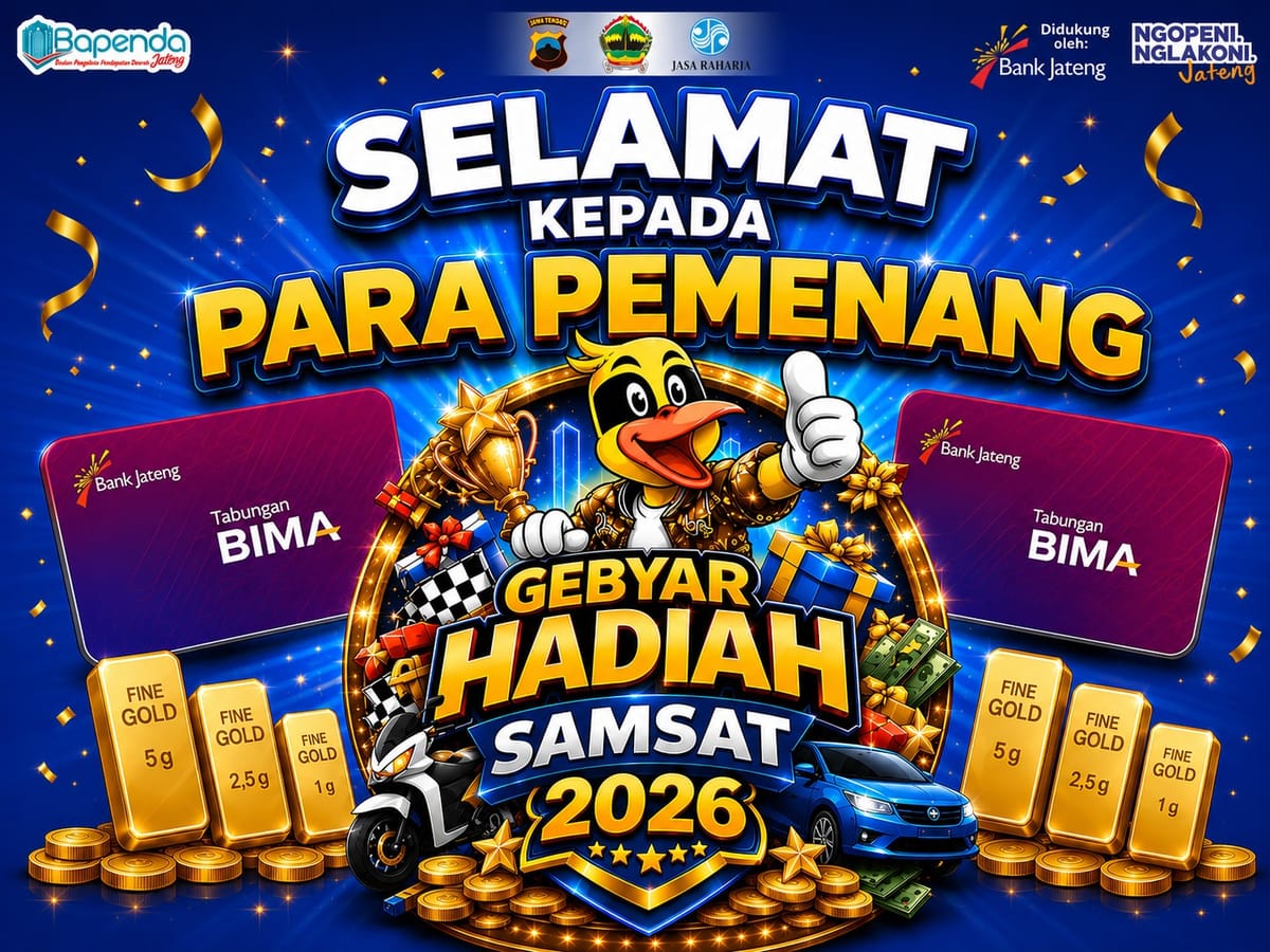 Suyadi Memperoleh Peruntungan Utama Gebyar Hadiah Samsat Periode I