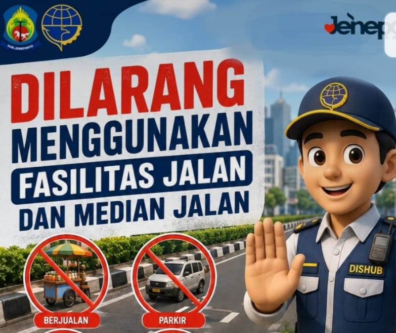 Dishub Jeneponto Himbau Masyarakat Tidak Memanfaatkan Bahu Jalan Untuk Keselamatan Berlalu Lintas