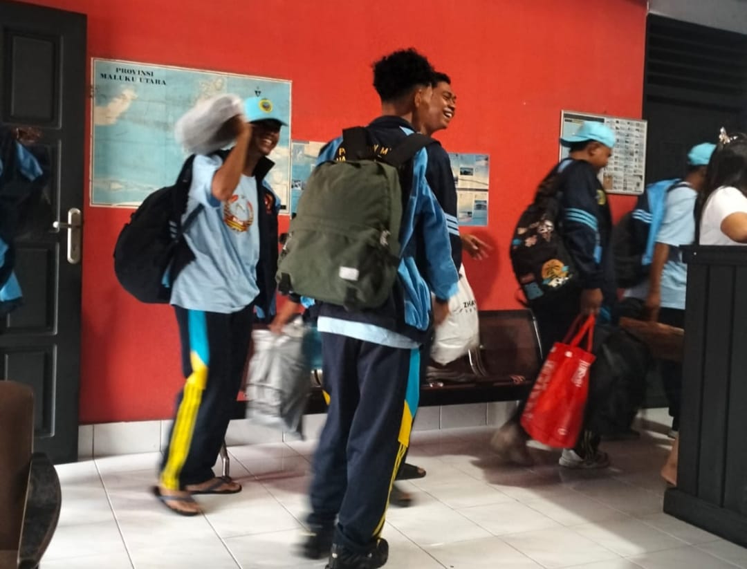 Kontingen Porprov V Maluku Utara Mulai Tiba di Kota Tobelo